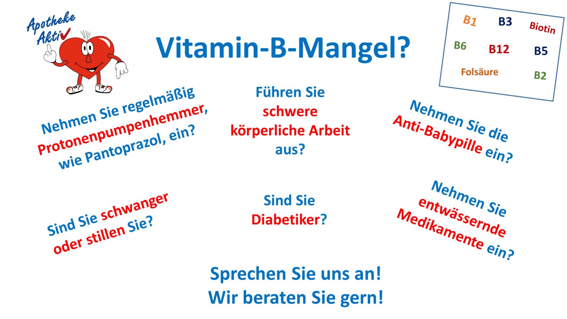 Gesundheitswoche 2018: Vitamin B-Mangel